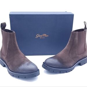 GOOD MAN BRAND MODERN CITY CHELSEA Boot Men Size 8.5 T Moro Brown Italian Suede